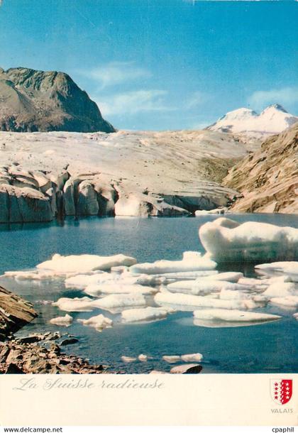 CPM La Luisse radieuse valais Le Lac de Marjelen et le Glacier d Aletsch Marjelen See am Aletsch Gletscher Photo Schelle