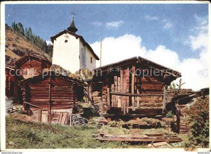 Eisten im Loetschental Dorfmotiv Kirche