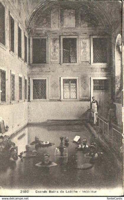 Loeche-les-Bains Loeche Schwimmbad x 1910