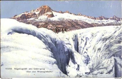 Obergoms Naegelisgeaetli Uebergang ungelaufen ca. 1920