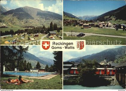 Reckingen Goms Camping Freibad Eisenbahn