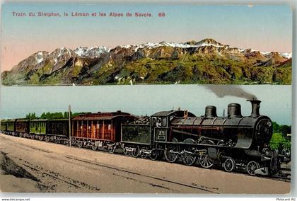 Simplon Berg Foto AK Eisenbahn Train du Simplon - 10735315
