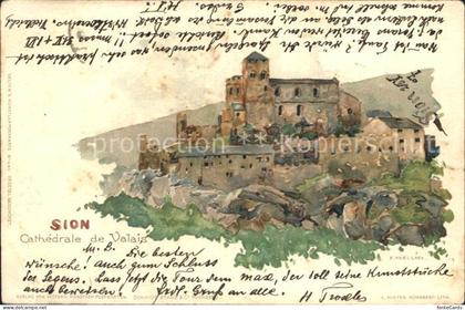 Sion VS Cathedrale de Valais Kuenstlerkarte