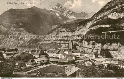 St Maurice  Valais VS Vue generale