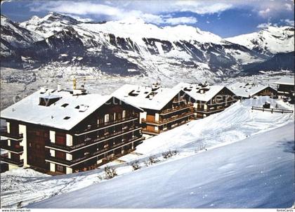 Veysonnaz Au fond les Alpes Bernoises