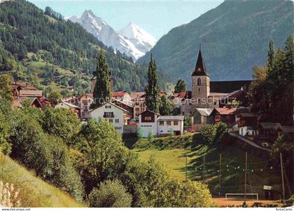 Vissoie Val Anniviers Sierre VS Val-d Anniviers Besso Obergabelhorn Kirche Dorf