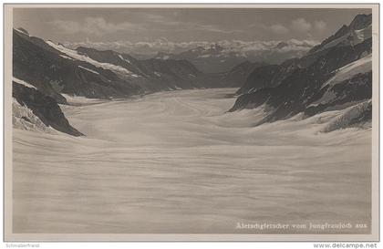 AK Aletschgletscher vom Jungfraujoch Aletsch Gletscher Glacier bei Betten Fiesch Grengiols Brig Naters Interlaken Visp