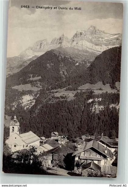1874 Champéry Foto AK Kirche - 38071520