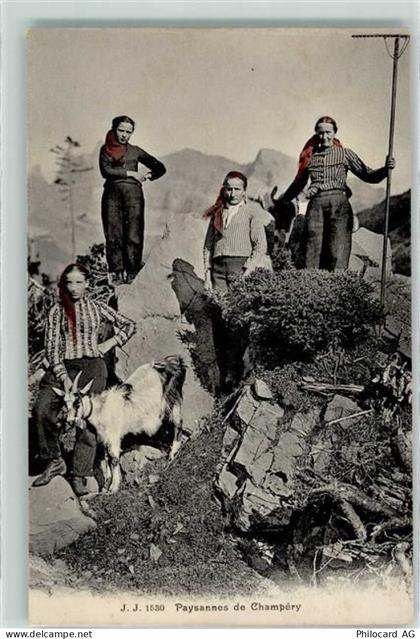 1874 Champéry - Paysannes - 10601796