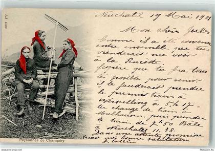 1874 Champéry - Paysannes - 10602107