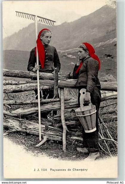 1874 Champéry - Paysannes - 39372820