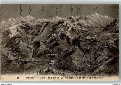1920 Martigny - Vogelschau Vallee de Bagnes - 39377190