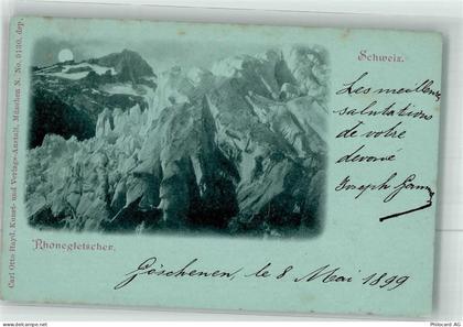 3999 Oberwald 1899 Foto AK Rhonegletscher - 38023931