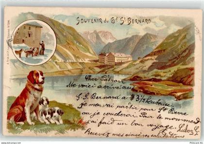 1933 Sembrancher 1903 Lithographie Bernhardiner Hotel St. Bernhard - 52021599