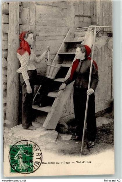 1873 Val-dIlliez - Causerie au village - 10601710