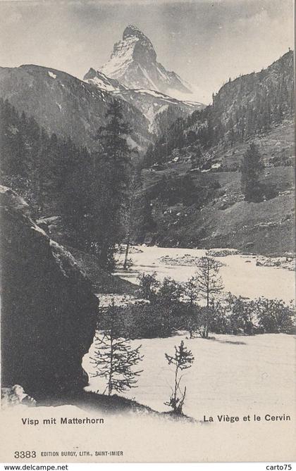 Suisse - Visp Viège - La Viège et le Cervin - Matterhorn