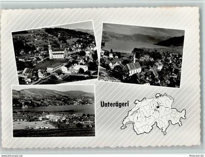 6314 Unterägeri - 3 Flugaufnahmen Pfarrkirche Oldtimer - 11052954