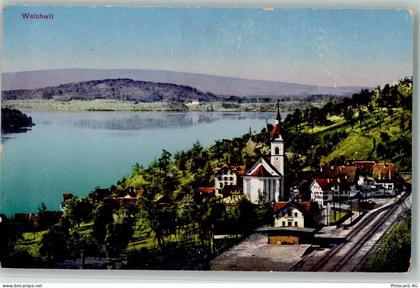 6318 Walchwil 1915 - Teilansicht , Bahnhof - 13208560