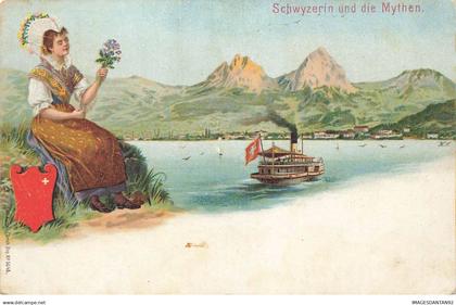SUISSE #MK34570 ZOUG . SCHWYZERIN UND DIE MYTHEN