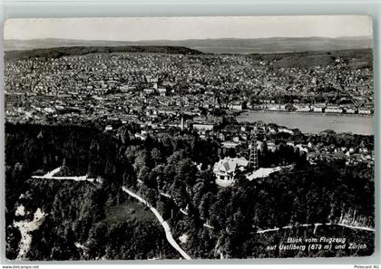 8000 Zürich - Blick vom Flugzeug auf Uetliberg und Zürich - 10198704