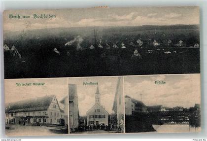 8182 Hochfelden 1922 Foto AK Gasthaus Winkler Schulhaus Brücke - 13597716