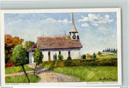 8499 Sternenberg Künstlerkarte Kirchlein - Ölgemälde von Stutz AK - 13094337