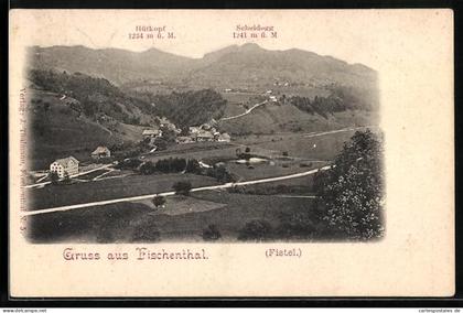AK Fischenthal, Fistel, Ortspartie mit Hütkopf und Scheidegg