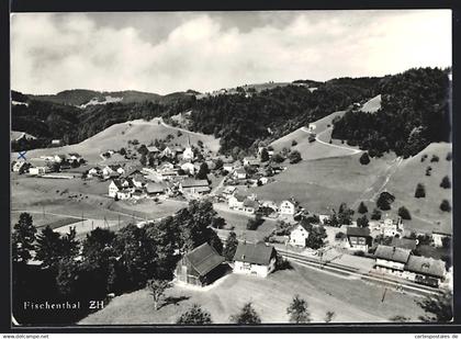 AK Fischenthal, Ortsansicht mit Bahnhof