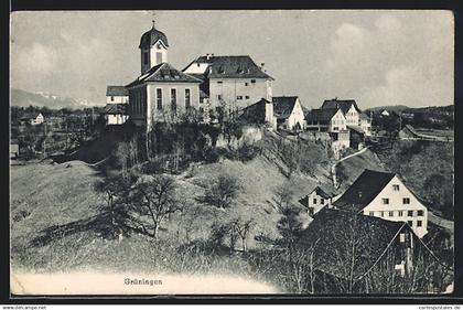 AK Grüningen, Ortspartie mit Kirche