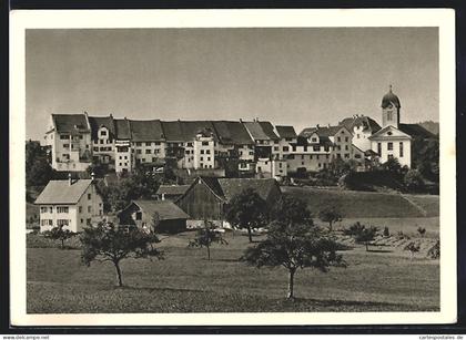 AK Grüningen, Teilansicht mit Kirche