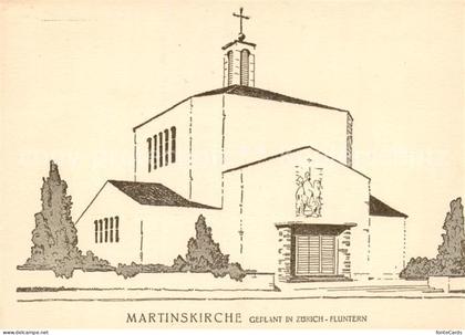 Fluntern Zuerich Martinskirche Zeichnung