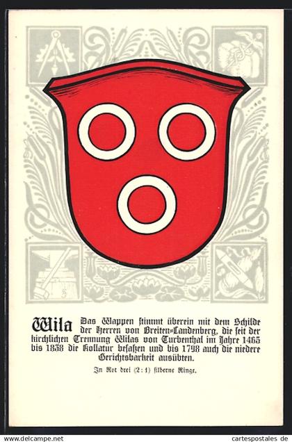 Künstler-AK Wila, Wappen
