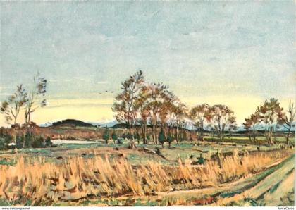 Ottenbach ZH Partie an der Reuss Kuenstlerkarte