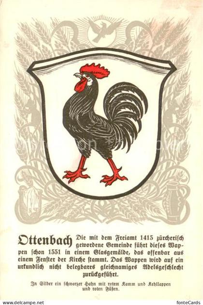 Ottenbach ZH Wappen Serie Zuercher Gemeindewappen Serie IX Nr. 41