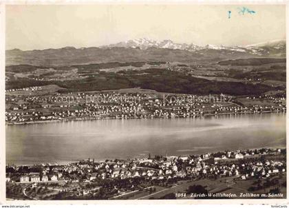 Wollishofen ZueRICH ZH Panorama Zollikon Blick gegen Saentis Appenzeller Alpen