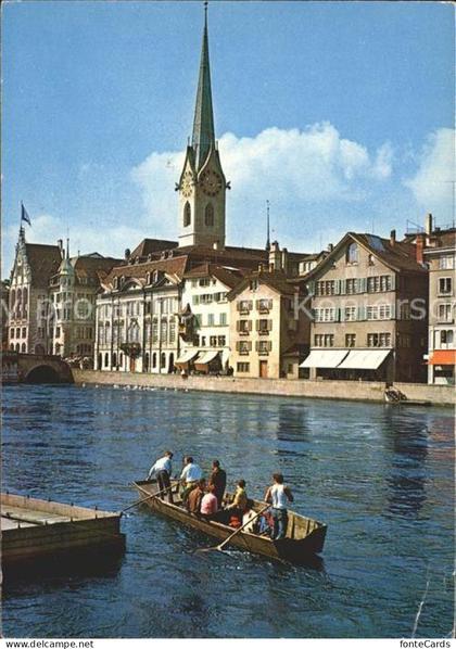 Zuerich Limmat Wuehre Fraumuenster Zunfthaus zur Meise Stadthaus