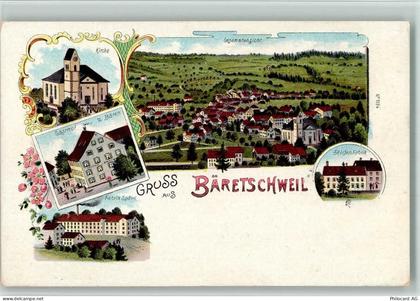 8344 Bäretswil 1900 BOAKC Fabrik Spörri Gasthaus Bären Lithographie - 13700049