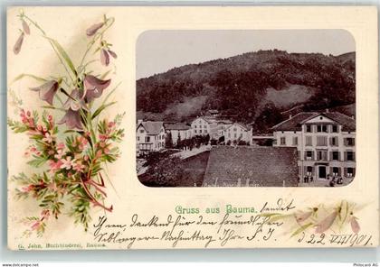 8494 Bauma 1901 Prägedruck Bahnhofquartier Lithographie Passepartout - 13481618