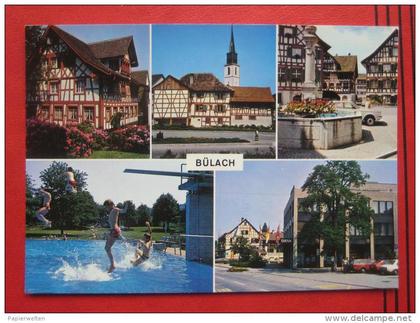 Bülach (ZH) - Mehrbildkarte / Altstadt / Schwimmbad / Bank