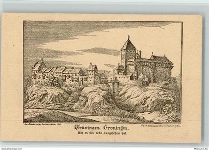 8627 Grüningen Künstlerkarte Groningia Alt-Grüningen - 13110405