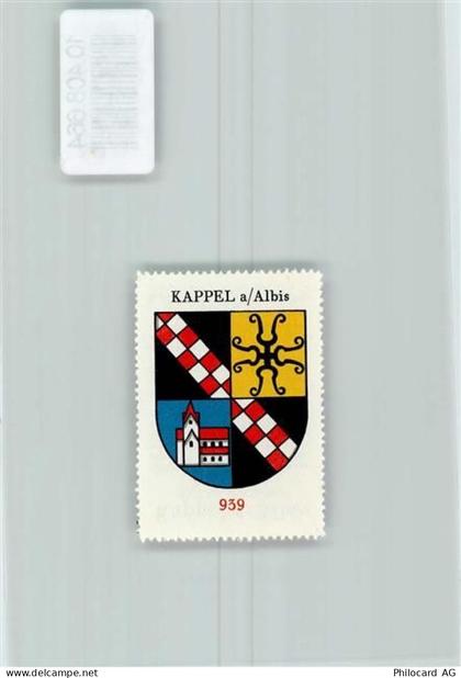 8926 Kappel am Albis - Vignette Wappen Kaffee Hag ca 1920-1940 - 10408664