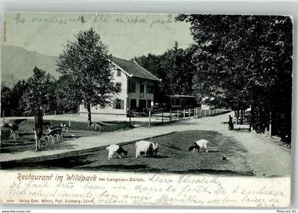 8135 Langnau am Albis 1903 Gebrauchsspuren Ziege Gasthaus im Wildpark - 38072010