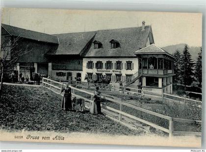 8135 Langnau am Albis 1906 Foto AK Gasthaus Windegg - 13585975