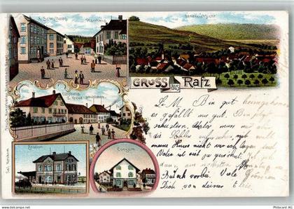 8197 Rafz 1903 BOAKC Gasthaus zum Kreuz Fabrik Schule Bahnhof Lithograph... - 13715722