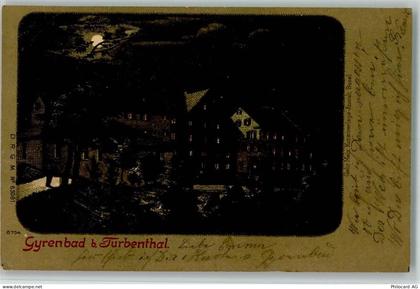8488 Turbenthal 1900 Lithographie / Mondschein Gyrenbad , Gebr. Metz 875... - 13208851