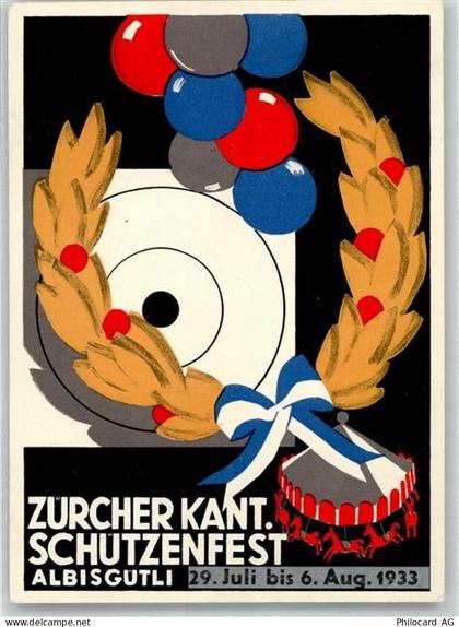 8000 Wiedikon Zürich 1933 - Schützenfest Gasthaus Albigütli - 13572801