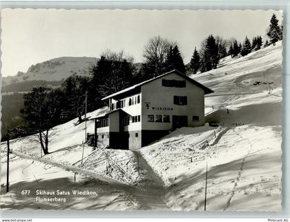 8000 Wiedikon Zürich Foto AK Skihaus Satus Wiedikon im Winter, Flumserbe... - 13056668