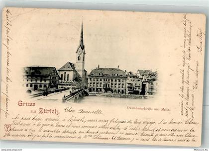 8000 Zürich 1897 Gebrauchsspuren Kirche Fraumünster Meise - 38024820