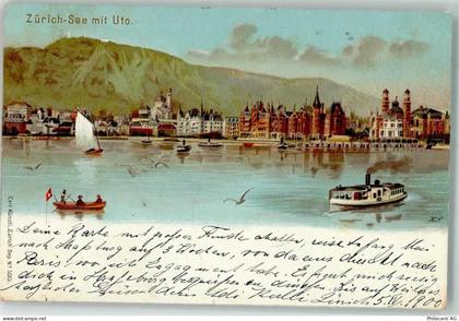 8000 Zürich 1900 Lithographie Zürich See - 10700318