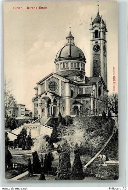 8000 Zürich 1907 - Kirche Enge - 39696661